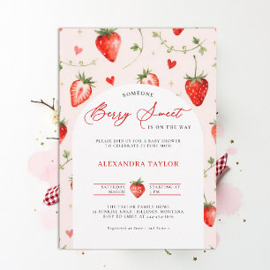 Invitation Ferme Sucrée Baby Shower Aquarelle Maison de Campa