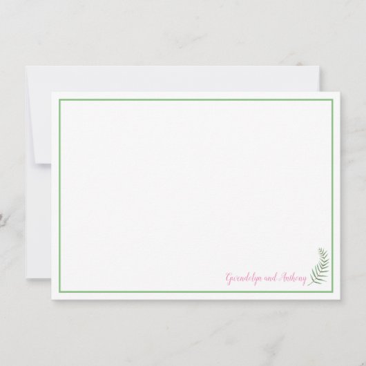 Invitation Ferme verte, rose et blanche Personnalisée (Devant)