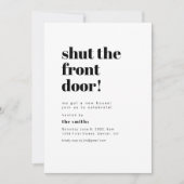 Invitation Fermer La Fête Du Réchauffement De La Porte Avant (Devant)