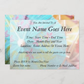 Invitation Fermer - Parasol papier (Devant / Derrière)