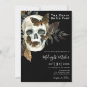 Invitation Fermes du crâne jusqu'à la mort nous Mariage parti (Devant)