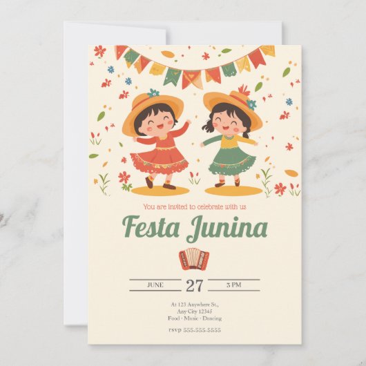 Invitation Festa Junina (Devant)
