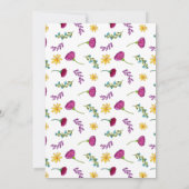 Invitation Festif aquarelle Floral Fiesta Dîner de répétition (Dos)