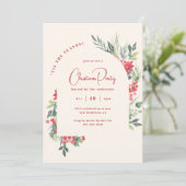 Invitation Festif Aquarelle Folithe Arc Noël (Debout devant)