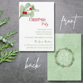 Invitation Festif Aquarelle Verdure Berry Noël fête