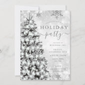 Invitation Festif Arbre de Noël Société Holiday (Devant)