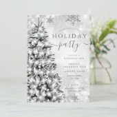 Invitation Festif Arbre de Noël Société Holiday (Debout devant)