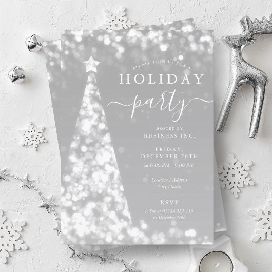 Invitation Festif Arbre de Noël Société Holiday