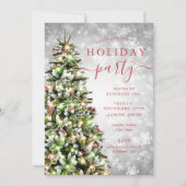 Invitation Festif Arbre de Noël Société Holiday (Devant)