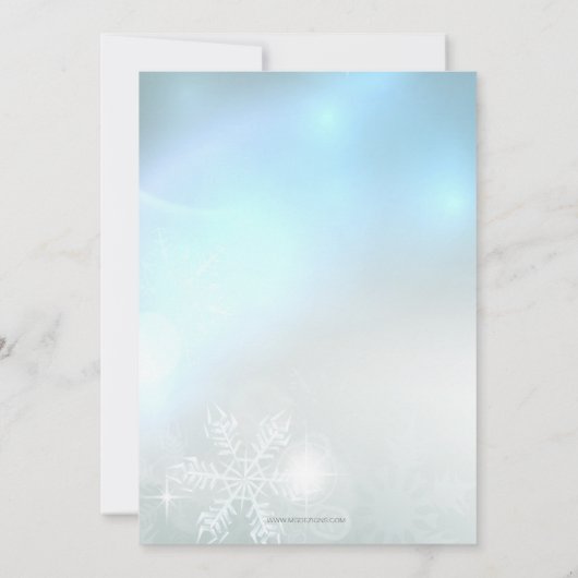 Invitation Festif Bleu Noël Entreprise Fête En (Dos)