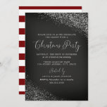 Invitation Festif Chalkboard blanc Rouge neige Noël<br><div class="desc">Plus moderne Invitations Festive de Noël dans le Little Bayleigh Store!</div>