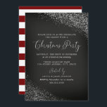 Invitation Festif Chalkboard blanc Rouge neige Noël<br><div class="desc">Plus moderne Invitations Festive de Noël dans le Little Bayleigh Store!</div>