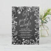 Invitation Festif Chalkboard Jingle & Mingle Fête (Debout devant)