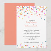 Invitation Festif Colorful Confetti Fête des mariées (Devant / Derrière)