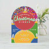 Invitation Festif de Noël coloré (Debout devant)