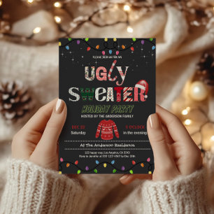 Invitation Festif drôle Fausse Douce moche fête de Noël