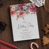 Invitation Festif Festif Noël Florals Fête de Noël