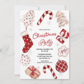 Invitation Festif Fête de Noël (Devant)