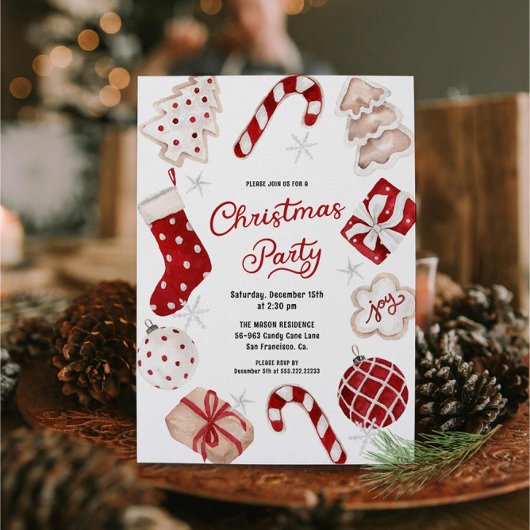 Invitation Festif Fête de Noël