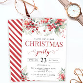 Invitation Festif Fête de Noël de la forêt de baies d'hiver