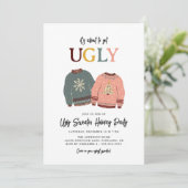 Invitation Festif Fête de Noël de Sweater (Debout devant)