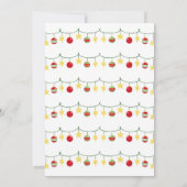 Invitation Festif Fête Noël Famille Dîner Amusant (Dos)