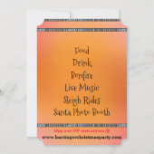 Invitation Festif Fête Pink Santa Claus Noël (Dos)