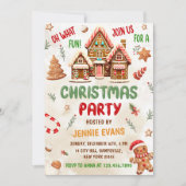 Invitation Festif Gingerbread Maison Noël (Devant)