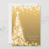 Invitation Festif Gold Christmas Tree Company Fête de vacance (Dos)
