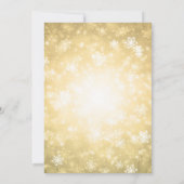 Invitation Festif Gold Christmas Tree Company Fête de vacance (Dos)
