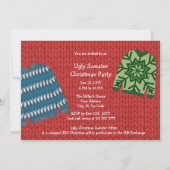 Invitation Festif Laine Rouge laine laide laide de Noël Sweat (Dos)