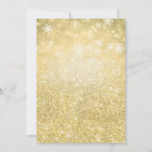 Invitation Festif "Manger & Boire" Gold Fête de Noël (Dos)