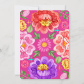Invitation Festif Mariage Fiesta Mexicaine Floral Pattern (Dos)