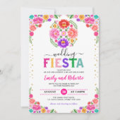 Invitation Festif Mariage Fiesta Mexicaine Floral Pattern (Devant)