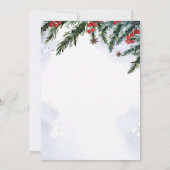 Invitation Festif mignon Aquarelle Pingouin fête de Noël (Dos)