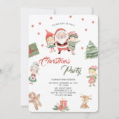 Invitation Festif moderne Noël du Père Noël (Devant)