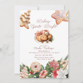Invitation Festif Noël Aquarelle Échange de cookies (Devant)