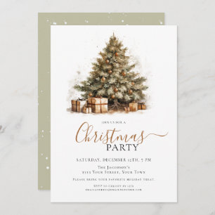 Invitation Festif Noël Arbre fête de Noël