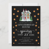 Invitation Festif Noël Gingerbread fête de décoration (Devant)
