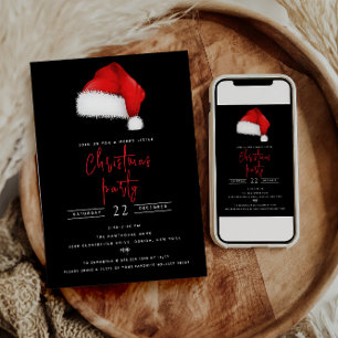 Invitation Festif Noël Noir de chapeau Noël