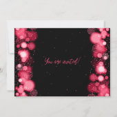 Invitation Festif Noël Rouge Lumière de neige (Dos)