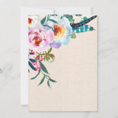 Invitation Festif Pastel Boho Baby shower Floral Par Mail (Dos)