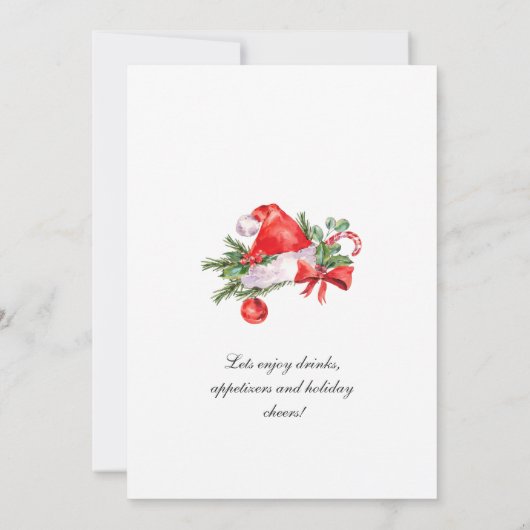 Invitation Festif Père Noël Casquette Fête de Noël (Dos)