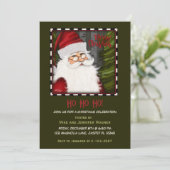 Invitation Festif Père Noël Red Green Joyeux Noël (Debout devant)