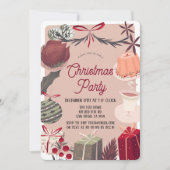 Invitation Festif Pink Noël Soirée de Noël (Devant)