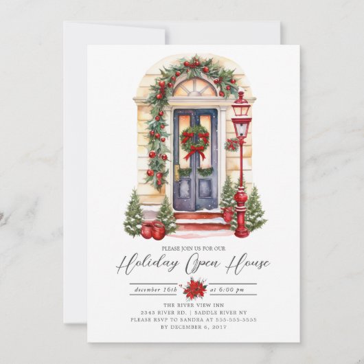 Invitation Festif Porte d'entrée Ouverte (Devant)