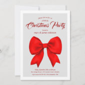Invitation Festif Red Bow Noël Fête de Noël (Devant)