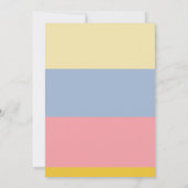 Invitation Festif rose Flamant rose fête d'été (Dos)