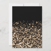 Invitation Festif Rouge or hiver brillant étoiles Société Noë (Dos)