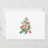 Invitation Festif Rouge Poinsettia Fête de Noël (Dos)